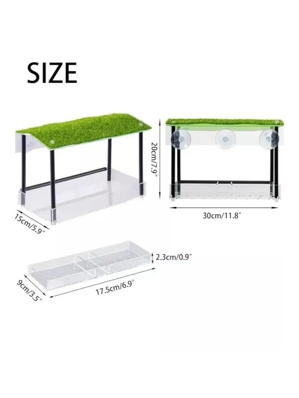 Window Bird Feeder Outdoor Strong Suction Cup Water Drain Transparent Viewing